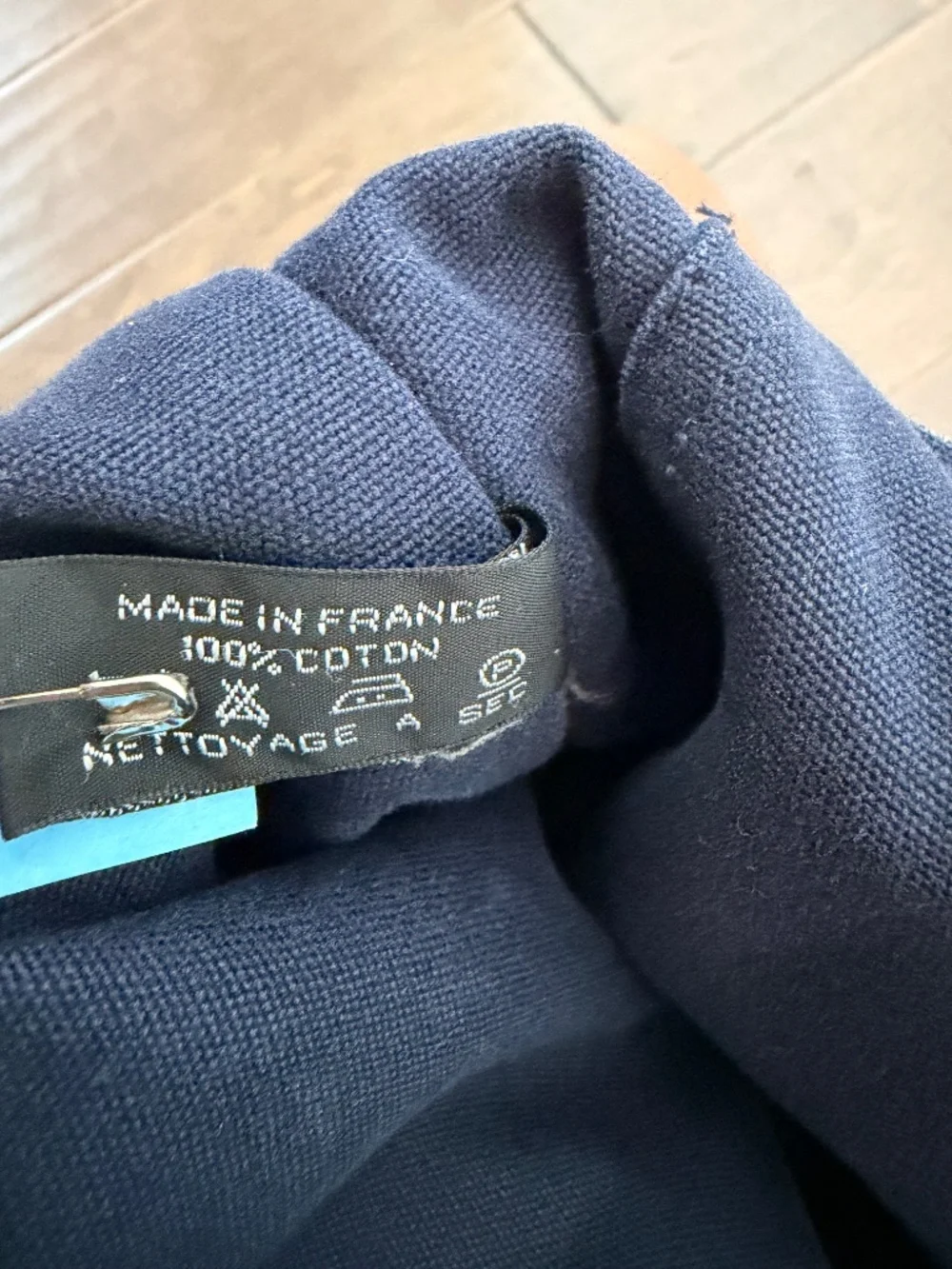 Hermès Fourre-Tout GM Canvas Tote | Navy Blue & Brown | Large Vintage Tote